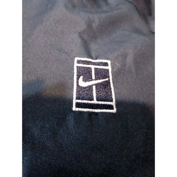 Nike Mens Long Sleeve Fleece Zip Front Sport Jacket Windbreaker Navy XL - Picture 3 of 4